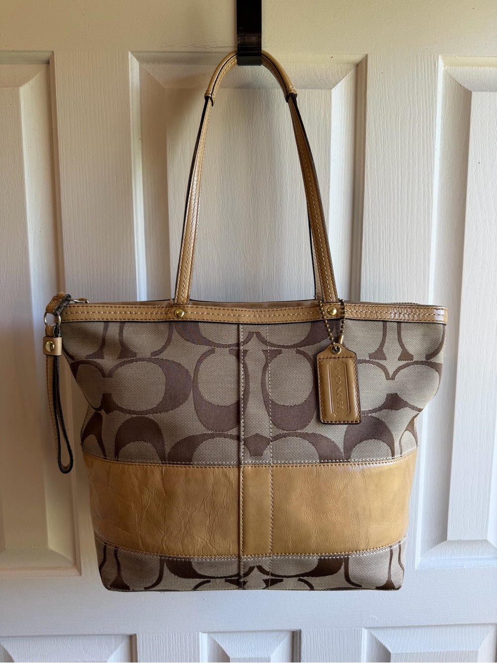 Vintage Coach Canvas Tote
